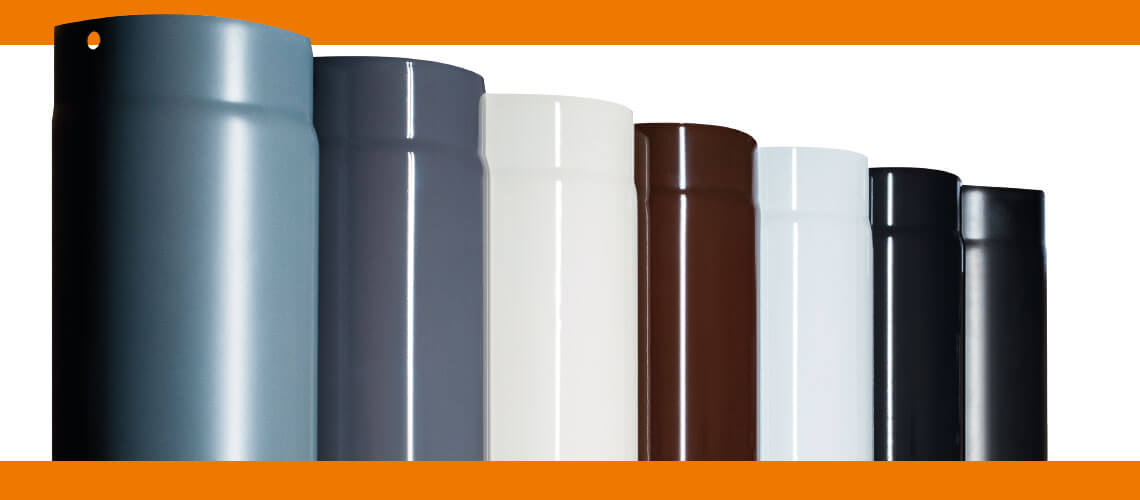 Emajlirani dimovodni program - čelični lim 0,40 mm / 0,60 mm / 1,20 mm