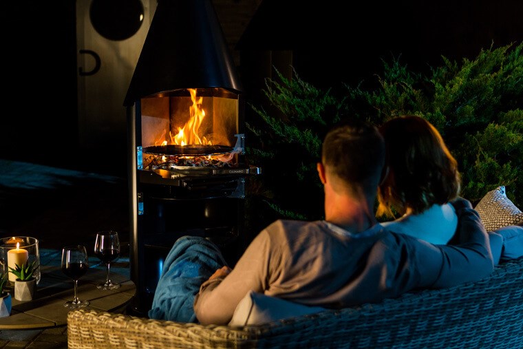 Filming the commercial for garden stoves/grills